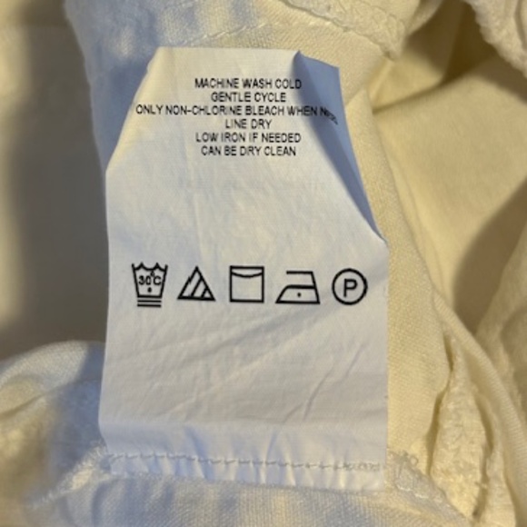 A Pea in the pod under Maternity underbelly white Linen pants - M - Picture 7 of 7